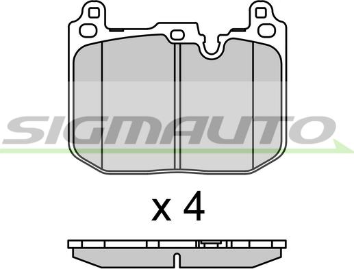 SIGMAUTO SPB717 - Комплект спирачно феродо, дискови спирачки vvparts.bg