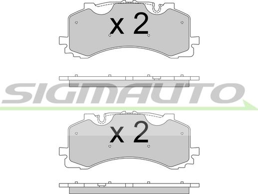 SIGMAUTO SPB776 - Комплект спирачно феродо, дискови спирачки vvparts.bg