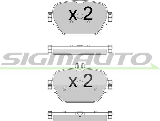 SIGMAUTO SPB770 - Комплект спирачно феродо, дискови спирачки vvparts.bg