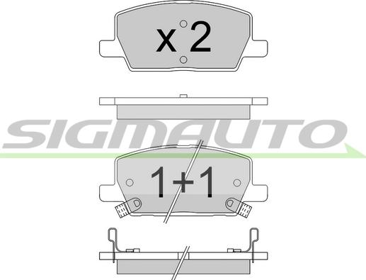 SIGMAUTO SPB772 - Комплект спирачно феродо, дискови спирачки vvparts.bg