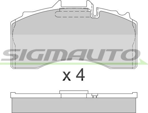 SIGMAUTO SPT340 - Комплект спирачно феродо, дискови спирачки vvparts.bg