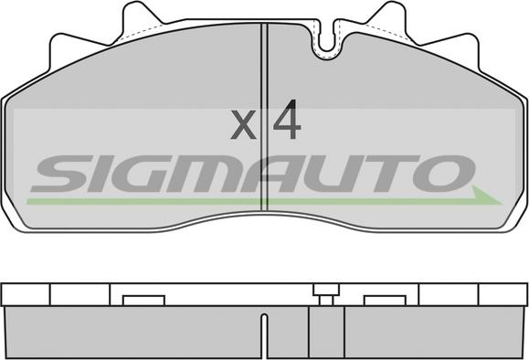 SIGMAUTO SPT318 - Комплект спирачно феродо, дискови спирачки vvparts.bg