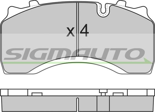SIGMAUTO SPT313 - Комплект спирачно феродо, дискови спирачки vvparts.bg