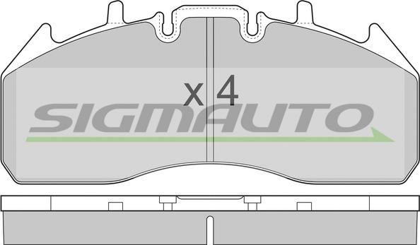 SIGMAUTO SPT326 - Комплект спирачно феродо, дискови спирачки vvparts.bg
