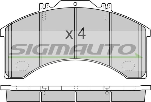 SIGMAUTO SPT252 - Комплект спирачно феродо, дискови спирачки vvparts.bg