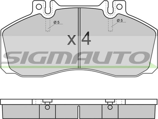 SIGMAUTO SPT289 - Комплект спирачно феродо, дискови спирачки vvparts.bg