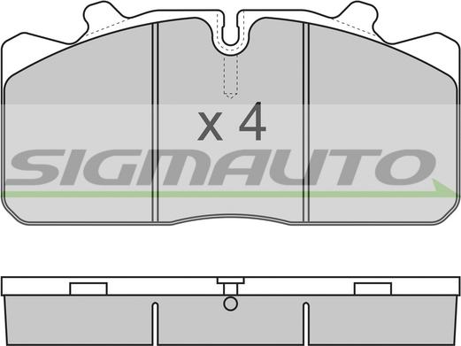 SIGMAUTO SPT285 - Комплект спирачно феродо, дискови спирачки vvparts.bg