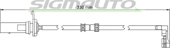SIGMAUTO WI0953 - Предупредителен контактен сензор, износване на накладките vvparts.bg