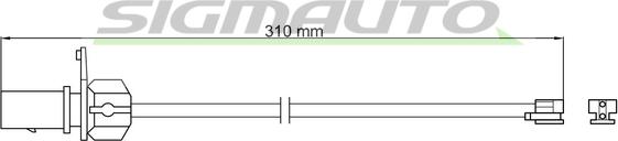 SIGMAUTO WI0966 - Предупредителен контактен сензор, износване на накладките vvparts.bg