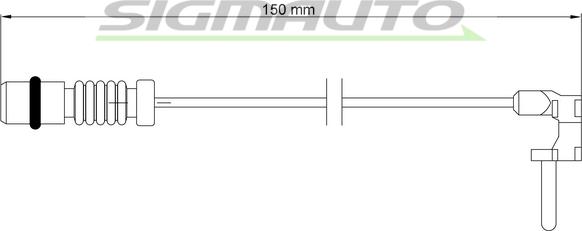 SIGMAUTO WI0595 - Предупредителен контактен сензор, износване на накладките vvparts.bg