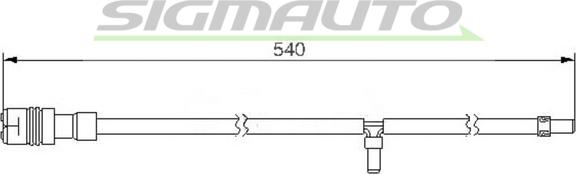 SIGMAUTO WI0545 - Предупредителен контактен сензор, износване на накладките vvparts.bg