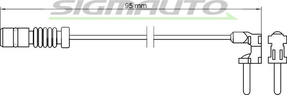 SIGMAUTO WI0501 - Предупредителен контактен сензор, износване на накладките vvparts.bg