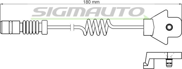 SIGMAUTO WI0507 - Предупредителен контактен сензор, износване на накладките vvparts.bg