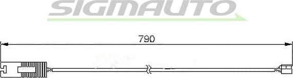 SIGMAUTO WI0514 - Предупредителен контактен сензор, износване на накладките vvparts.bg