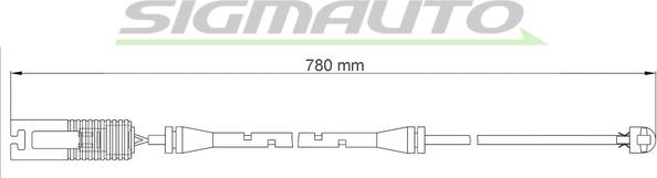 SIGMAUTO WI0515 - Предупредителен контактен сензор, износване на накладките vvparts.bg