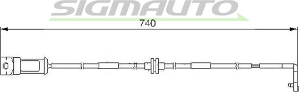 SIGMAUTO WI0532 - Предупредителен контактен сензор, износване на накладките vvparts.bg