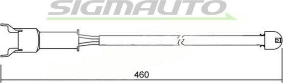 SIGMAUTO WI0572 - Предупредителен контактен сензор, износване на накладките vvparts.bg