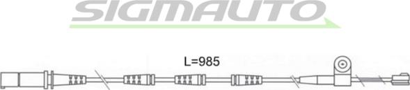 SIGMAUTO WI0695 - Предупредителен контактен сензор, износване на накладките vvparts.bg