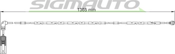 SIGMAUTO WI0649 - Предупредителен контактен сензор, износване на накладките vvparts.bg