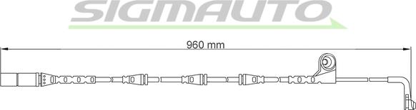 SIGMAUTO WI0640 - Предупредителен контактен сензор, износване на накладките vvparts.bg