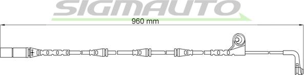 SIGMAUTO WI0641 - Предупредителен контактен сензор, износване на накладките vvparts.bg