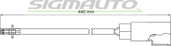 SIGMAUTO WI0669 - Предупредителен контактен сензор, износване на накладките vvparts.bg