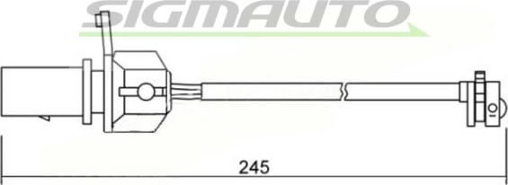 SIGMAUTO WI0666 - Предупредителен контактен сензор, износване на накладките vvparts.bg