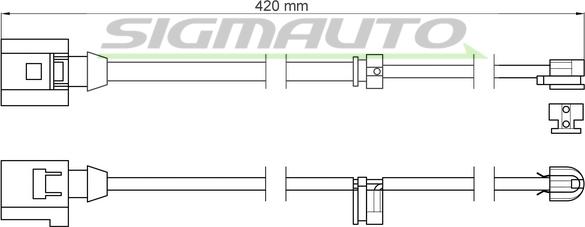 SIGMAUTO WI0614 - Предупредителен контактен сензор, износване на накладките vvparts.bg