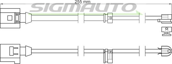 SIGMAUTO WI0615 - Предупредителен контактен сензор, износване на накладките vvparts.bg