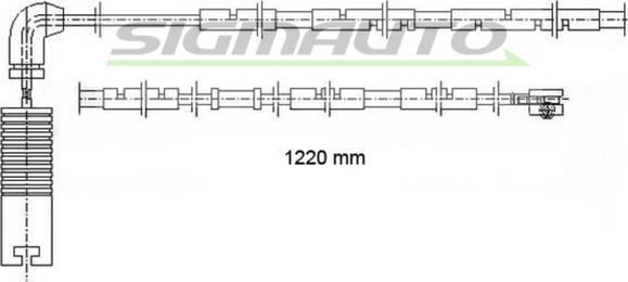 SIGMAUTO WI0616 - Предупредителен контактен сензор, износване на накладките vvparts.bg