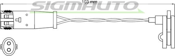 SIGMAUTO WI0631 - Предупредителен контактен сензор, износване на накладките vvparts.bg