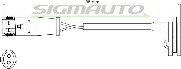 SIGMAUTO WI0625 - Предупредителен контактен сензор, износване на накладките vvparts.bg