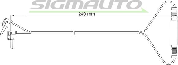 SIGMAUTO WI0628 - Предупредителен контактен сензор, износване на накладките vvparts.bg