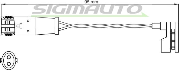 SIGMAUTO WI0627 - Предупредителен контактен сензор, износване на накладките vvparts.bg