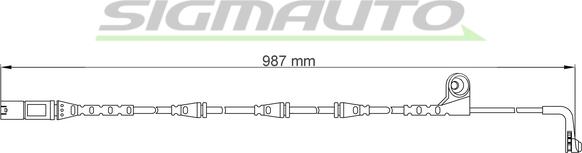 SIGMAUTO WI0670 - Предупредителен контактен сензор, износване на накладките vvparts.bg