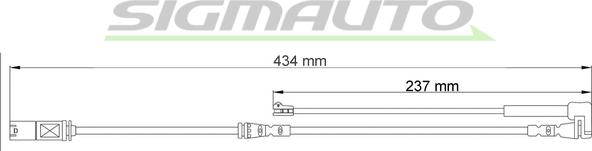 SIGMAUTO WI0801 - Предупредителен контактен сензор, износване на накладките vvparts.bg