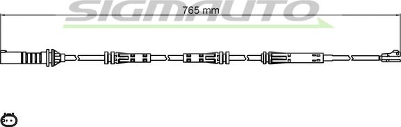 SIGMAUTO WI0813 - Предупредителен контактен сензор, износване на накладките vvparts.bg