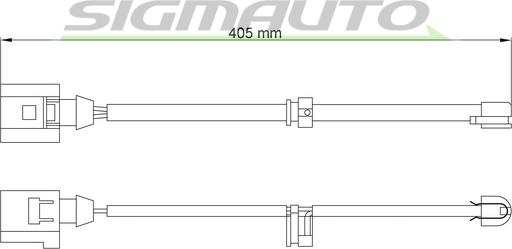 SIGMAUTO WI0742 - Предупредителен контактен сензор, износване на накладките vvparts.bg