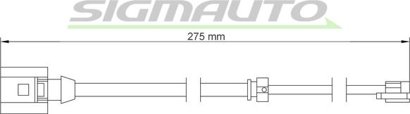 SIGMAUTO WI0754 - Предупредителен контактен сензор, износване на накладките vvparts.bg