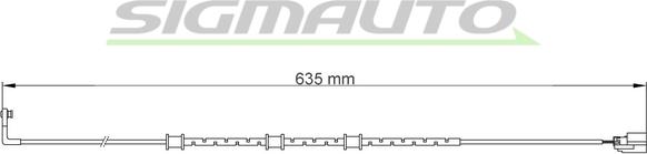 SIGMAUTO WI0757 - Предупредителен контактен сензор, износване на накладките vvparts.bg