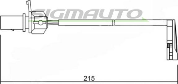 SIGMAUTO WI0734 - Предупредителен контактен сензор, износване на накладките vvparts.bg