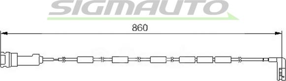 SIGMAUTO WI0730 - Предупредителен контактен сензор, износване на накладките vvparts.bg