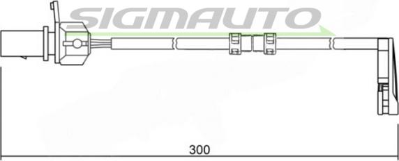 SIGMAUTO WI0733 - Предупредителен контактен сензор, износване на накладките vvparts.bg