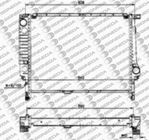 Signeda RA60605 - Радиатор, охлаждане на двигателя vvparts.bg