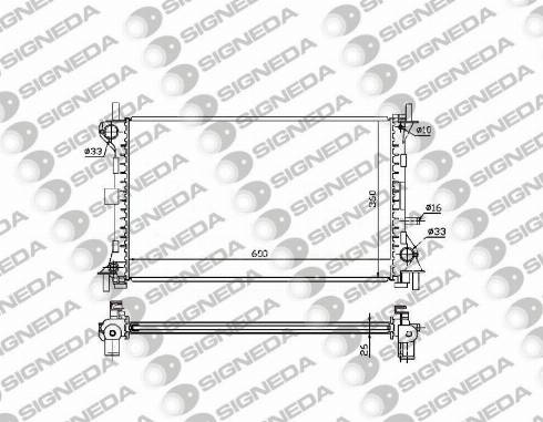 Signeda RA62052Q - Радиатор, охлаждане на двигателя vvparts.bg