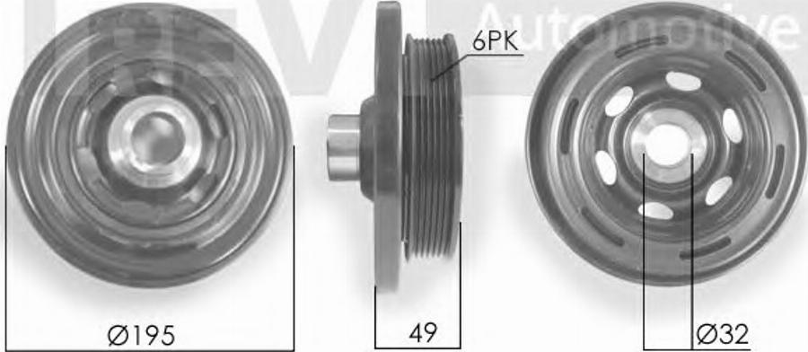 S&K SK942982 - Ремъчна шайба, колянов вал vvparts.bg