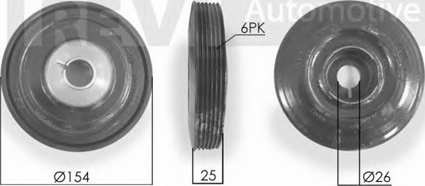 S&K SK627872 - Ремъчна шайба, колянов вал vvparts.bg