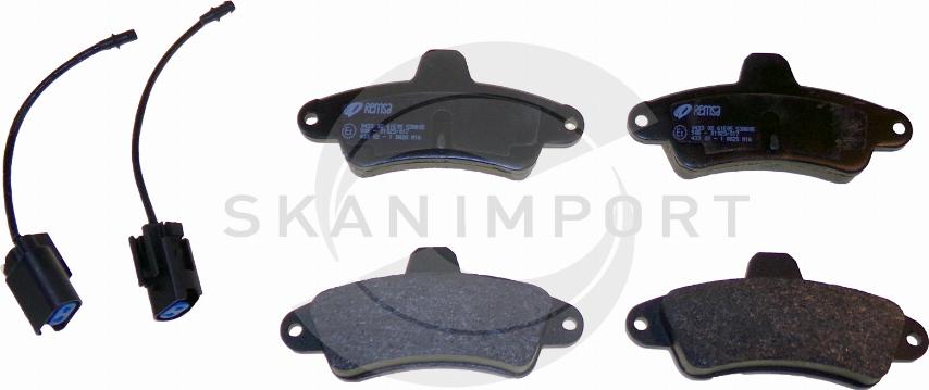 SKANIMPORT BHF 1001 - Комплект спирачно феродо, дискови спирачки vvparts.bg