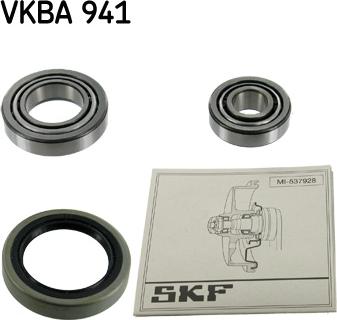 SKF VKBA 941 - Комплект колесен лагер vvparts.bg