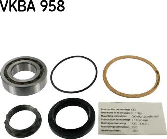 SKF VKBA 958 - Комплект колесен лагер vvparts.bg